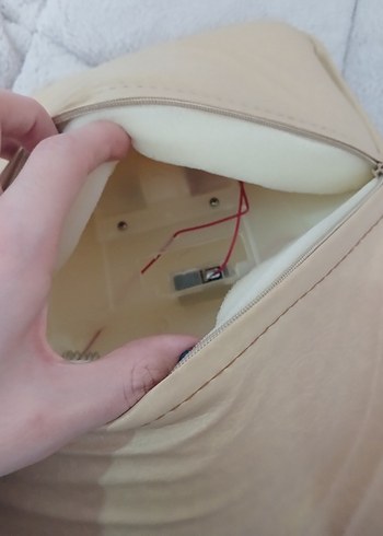 Bej Pastel ACURA massage pillow (masaj yastığı pilli) - Görsel 5