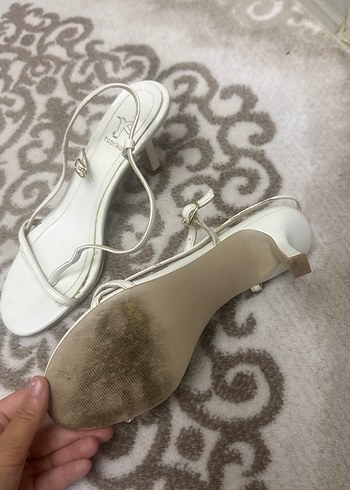 36 Beden Beyaz Stiletto Topuklu Kadın Akşam Ayakkabısı