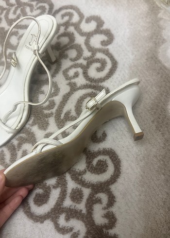 Diğer Beyaz Stiletto Topuklu Kadın Akşam Ayakkabısı