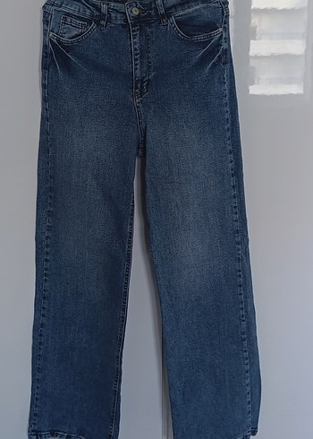 Lacivert Regular Fit Kadın Midi Kot Pantolon