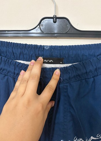 AVVA Erkek Lacivert Desenli Kısa Bağcıklı Deniz Şortu - Görsel 4