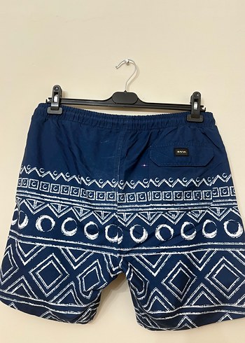 AVVA Erkek Lacivert Desenli Kısa Bağcıklı Deniz Şortu - Görsel 2