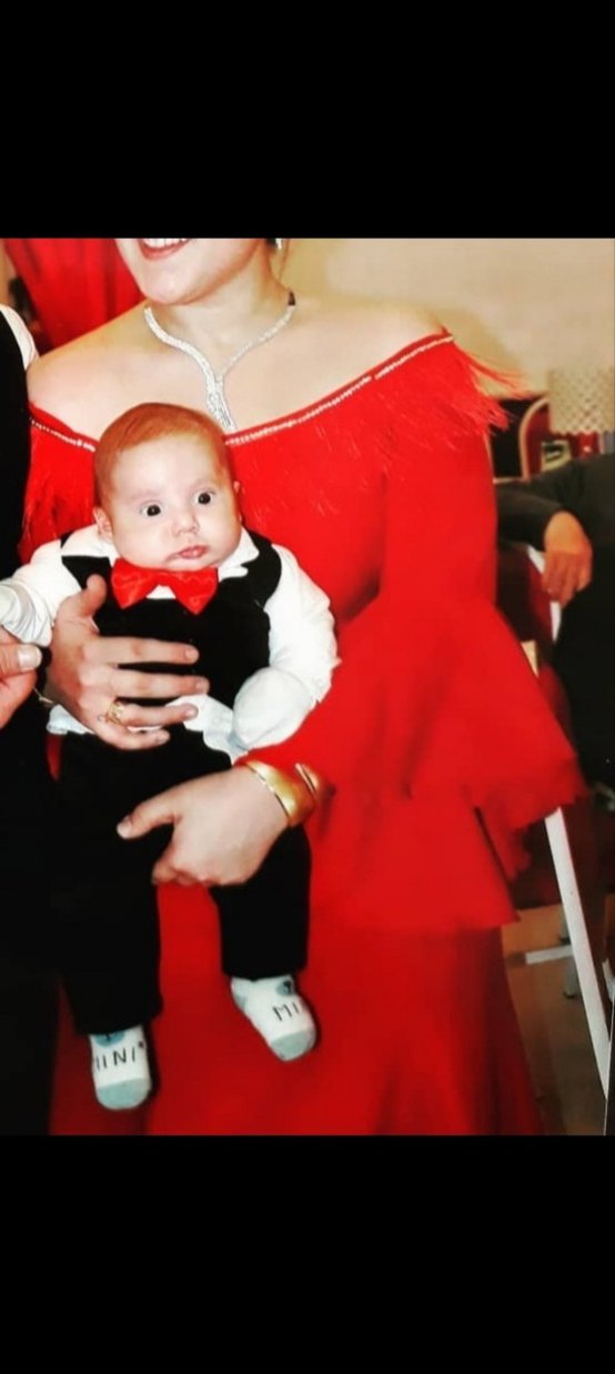 Kırmızı Uzun Kollu Fırfırlı Bayan Elbisesi - Görsel 2