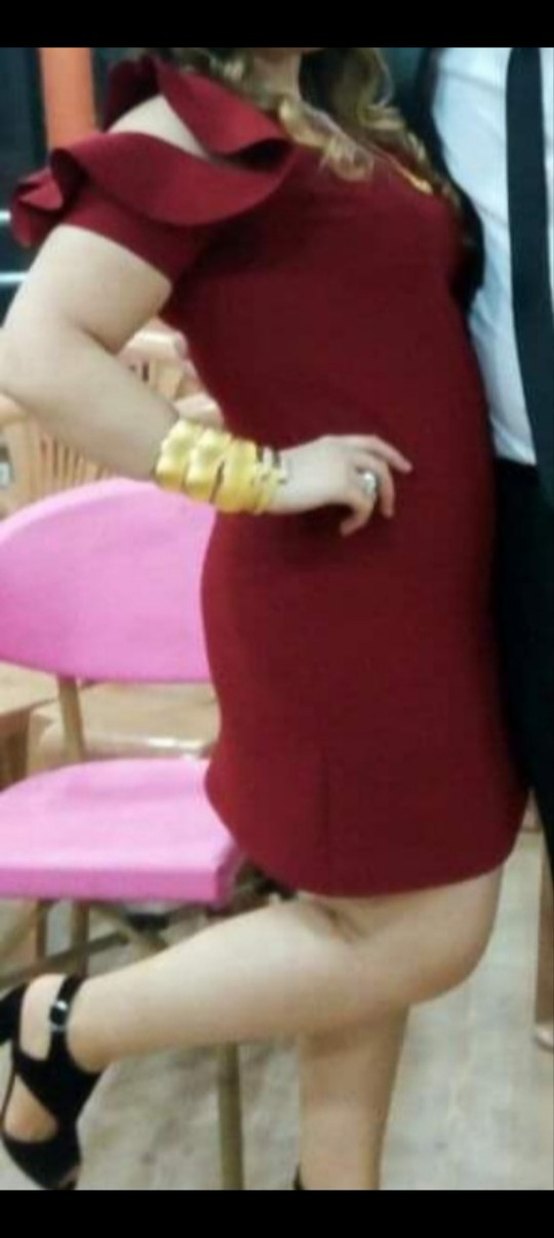 Bordo Fırfırlı Elbise - Görsel 3