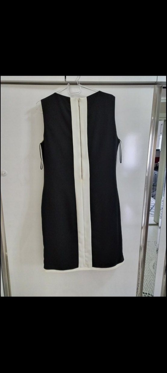 Siyah Çizgili kısa elbise - Görsel 2