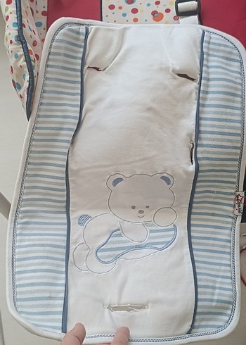 Renkli Desenli Kırmızı Bebek sallanır sandelye - Görsel 6