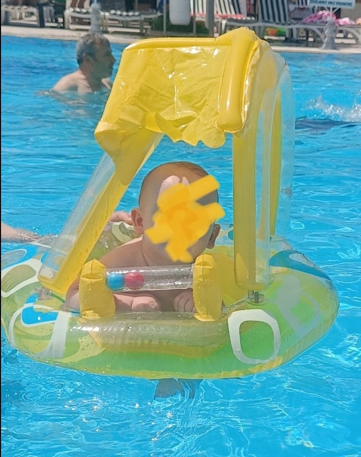 Çocuklar İçin Renkli sarı Şişme Havuz Oyuncağı - Görsel 2