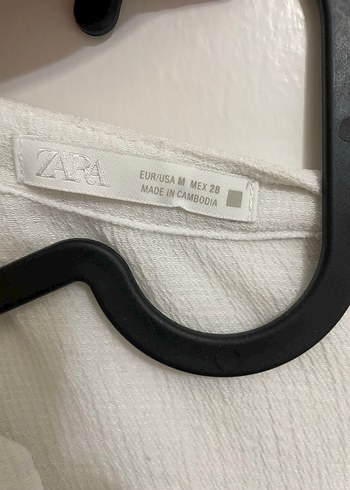 Zara Nakışlı Bohem Uzun Kollu Keten Gömlek - Görsel 2