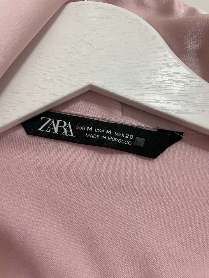 Zara Pudra Renkli Düğmeli Gömlek - Görsel 2