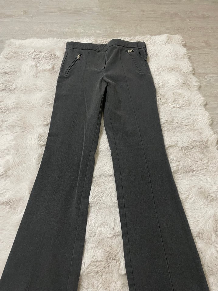 Zara Kadın Kumaş Pantolon Fermuarlı Cepli - Görsel 2