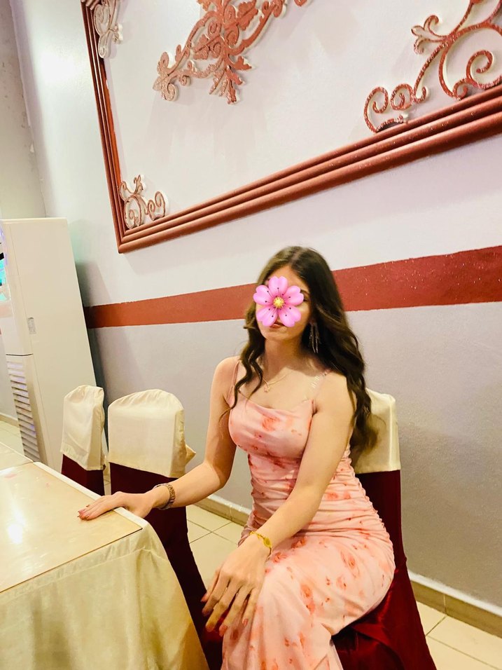 Pudra Pembe Drapeli  elbise - Görsel 2