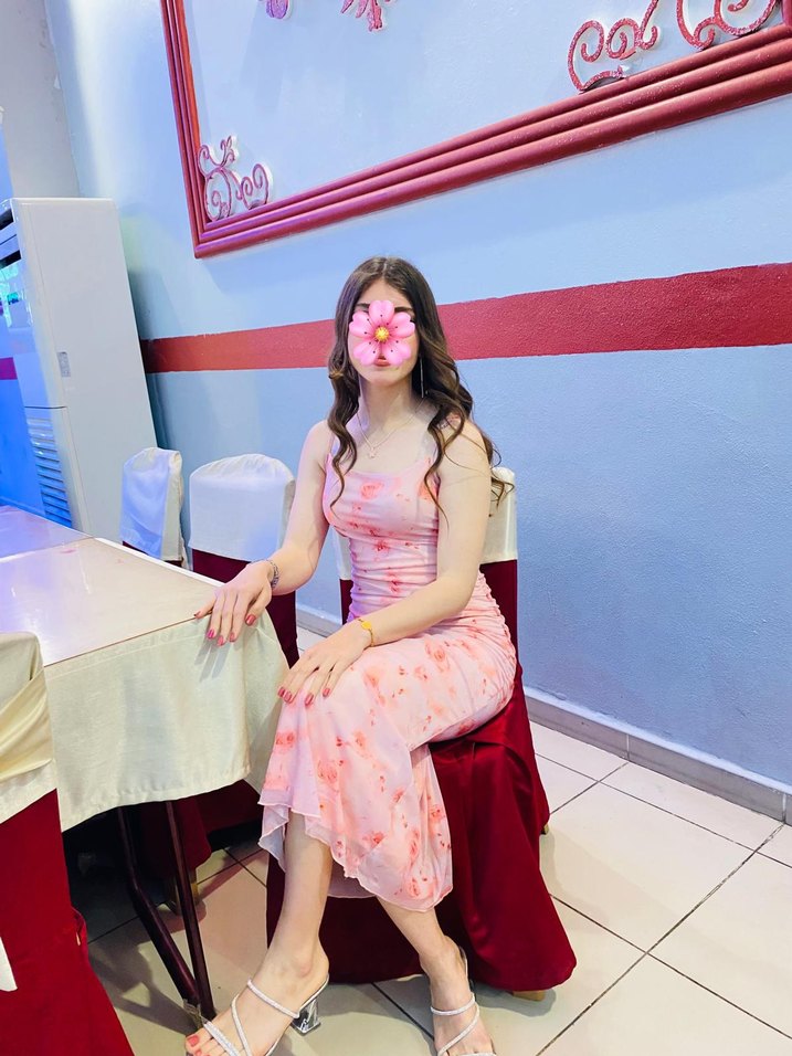 Pudra Pembe Drapeli  elbise - Görsel 4