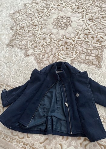 Düğmeli Lacivert Erkek Çocuk Kaban - Görsel 2