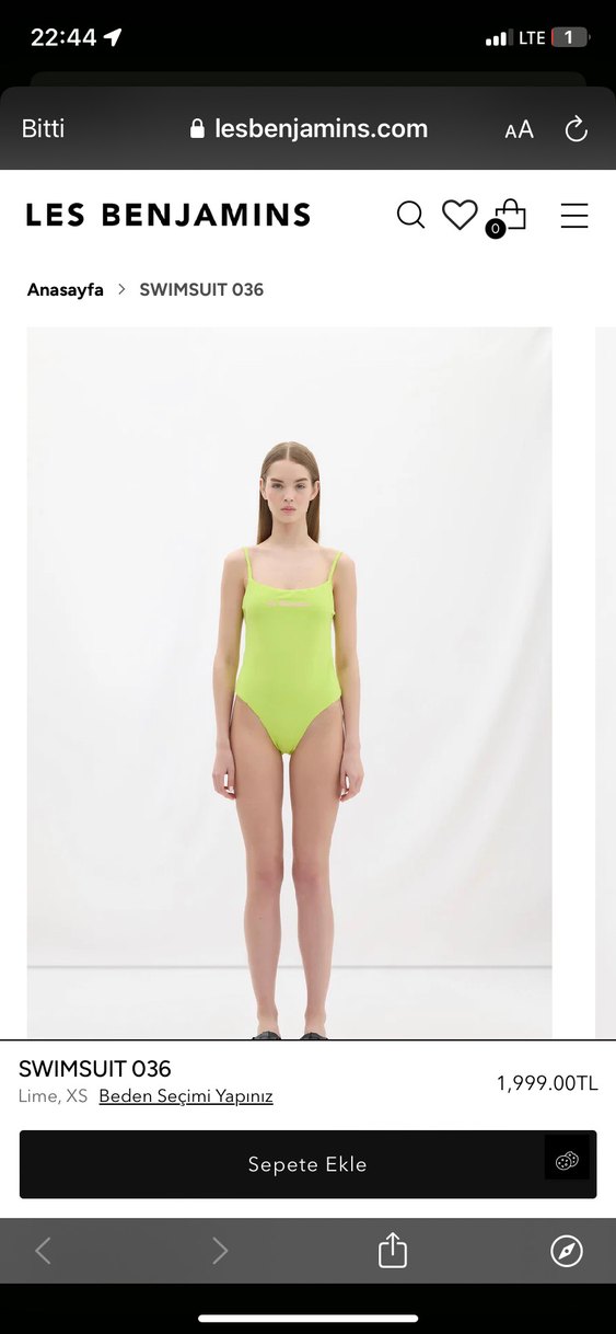 Les Benjamins Lime Swimsuit - Görsel 2