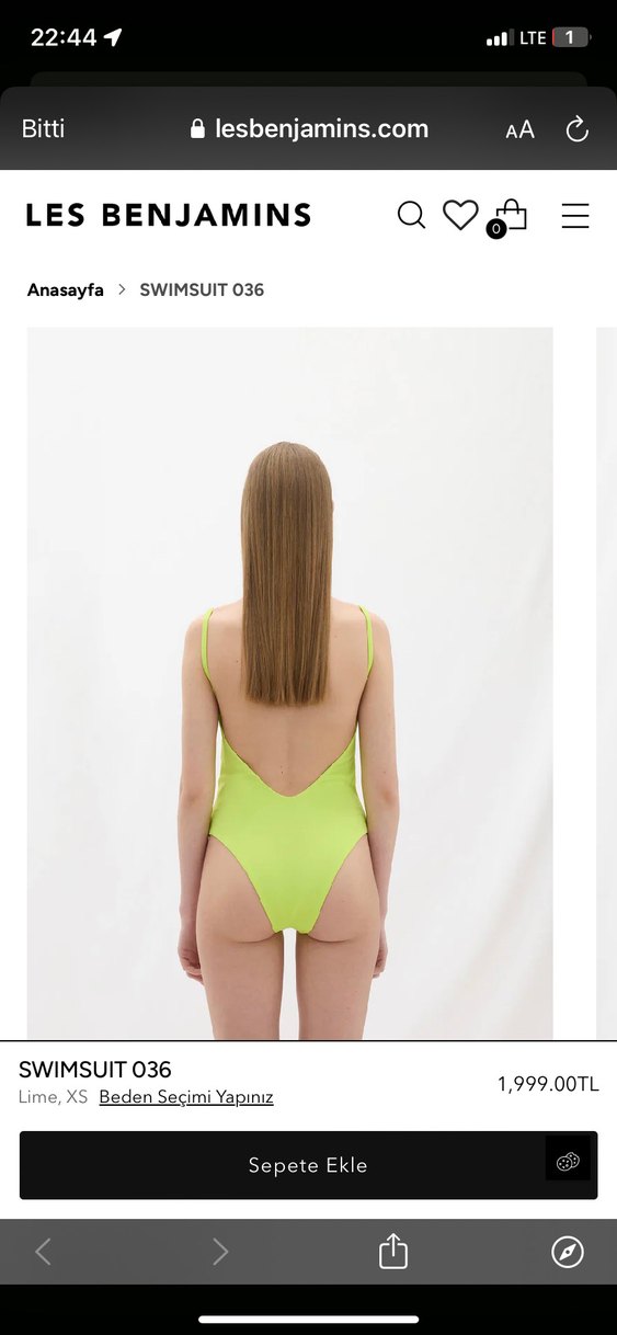 Les Benjamins Lime Swimsuit - Görsel 3
