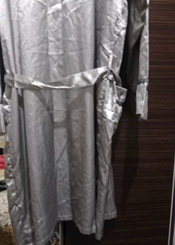 Gri Midi Kadın  erkek Salaş sabahlık  sıfır ürün - Görsel 8