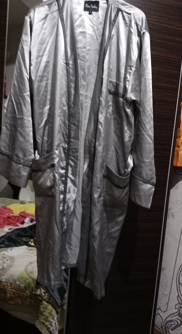 Gri Midi Kadın  erkek Salaş sabahlık  sıfır ürün - Görsel 2