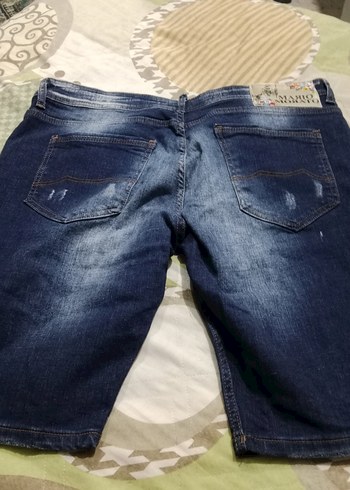 Renkli Batik Desenli Rahat Kesim Erkek Kot Şort - Görsel 4