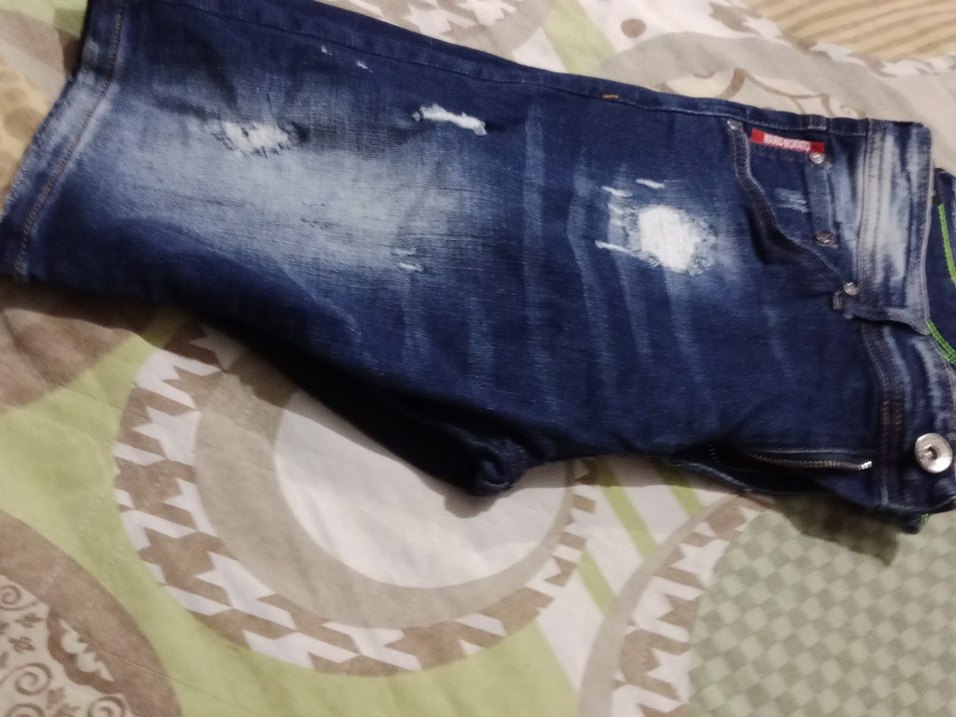 Renkli Batik Desenli Rahat Kesim Erkek Kot Şort - Görsel 3