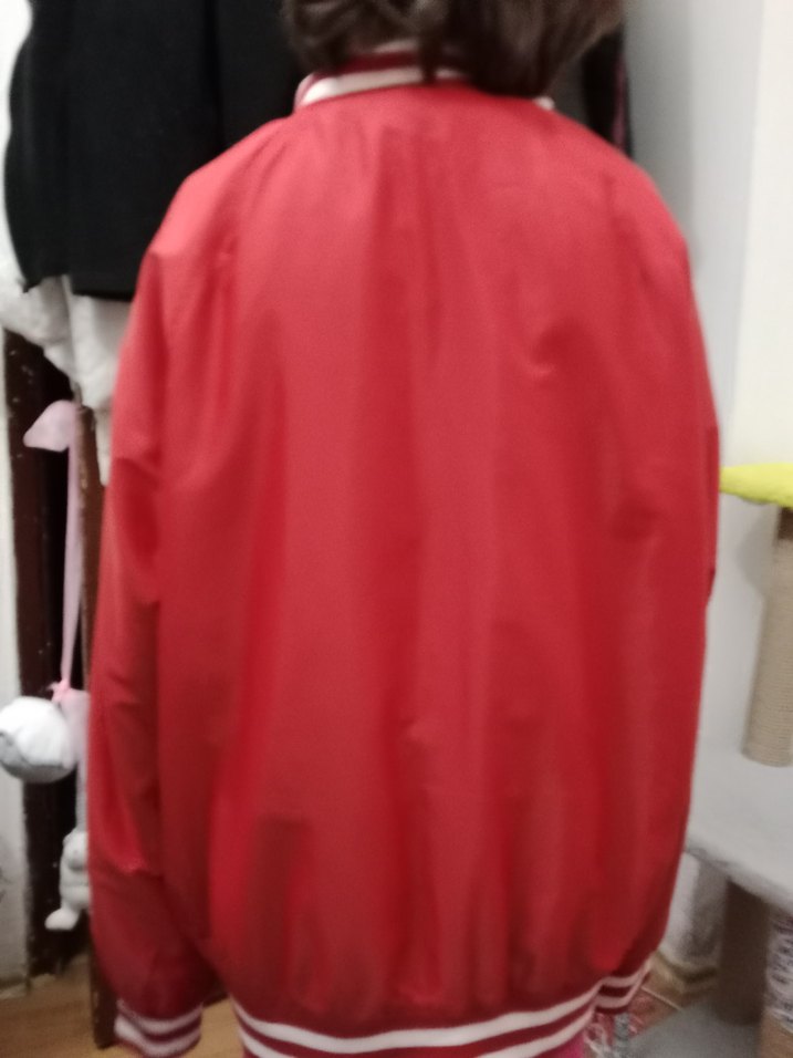 Düğmeli Kırmızı  Ceket - Görsel 4