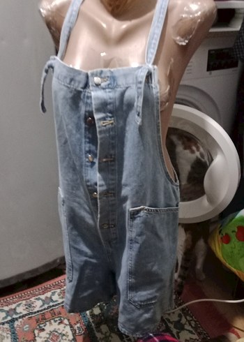 Gri Düğmeli Kısa Denim Tulmmmmm - Görsel 2