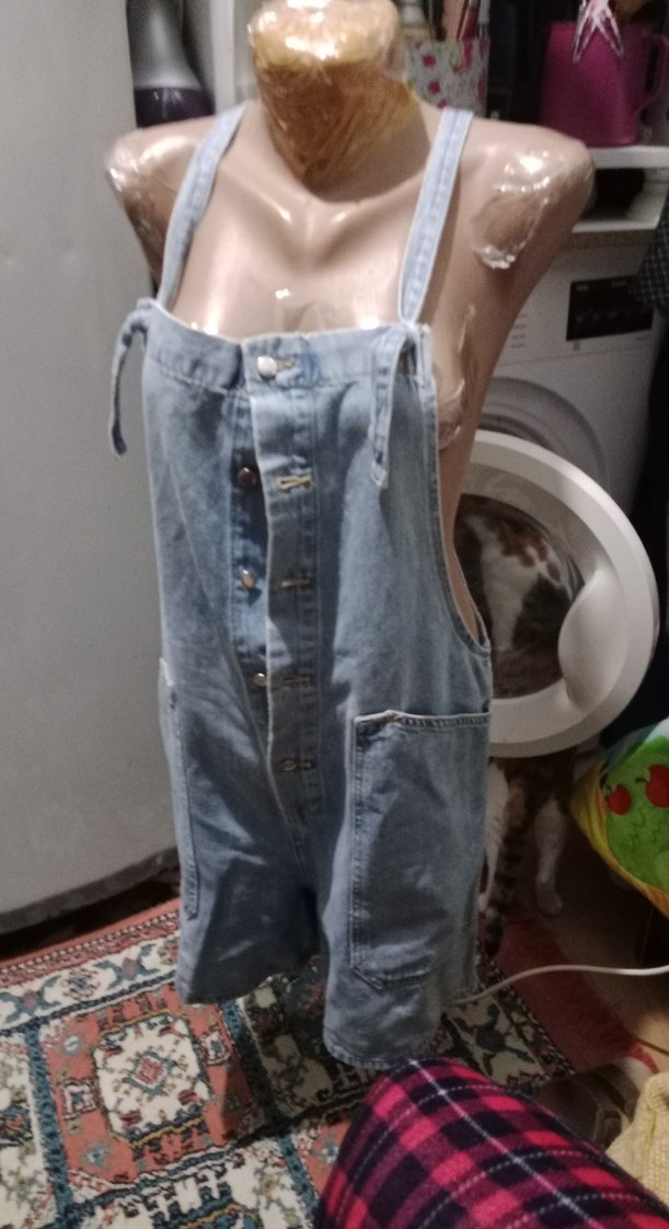 Gri Düğmeli Kısa Denim Tulmmmmm - Görsel 2