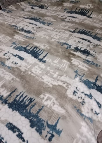 Gri Modern Baskılı Halı 2 adet 162x173cm - Görsel 3