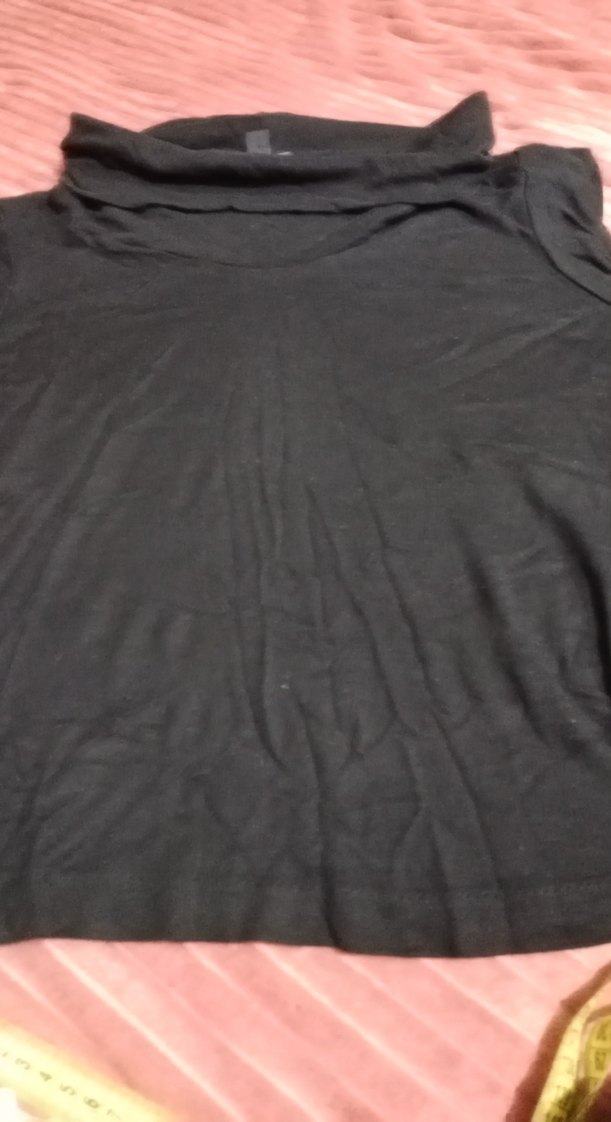 Siyah Kısa Kollu Balıkçı Yaka Hamile Bluzu - Görsel 4