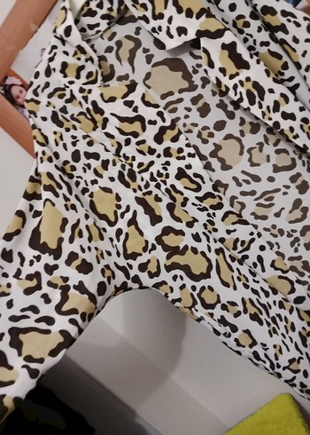 Leopar Desenli Uzun Kadın Elbisesi - Görsel 2