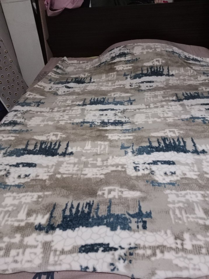 Gri Batik Desenli Yatak Örtüsü162x174cm - Görsel 2