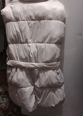 Beyaz Kemerli Midi Kadın Yelek - Görsel 2