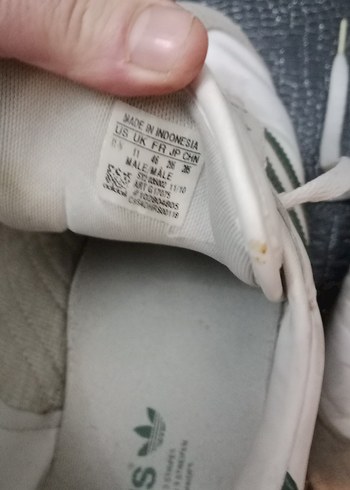 Adidas erkek Beyaz Gri Bağcıklı Spor Ayakkabı 46 no - Görsel 7