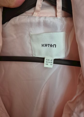 Pembe Düğmeli Midi Kadın Ceket - Görsel 2