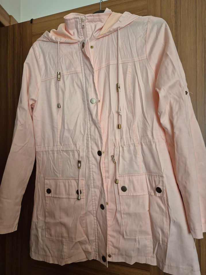 Pembe Düğmeli Midi Kadın Ceket - Görsel 3