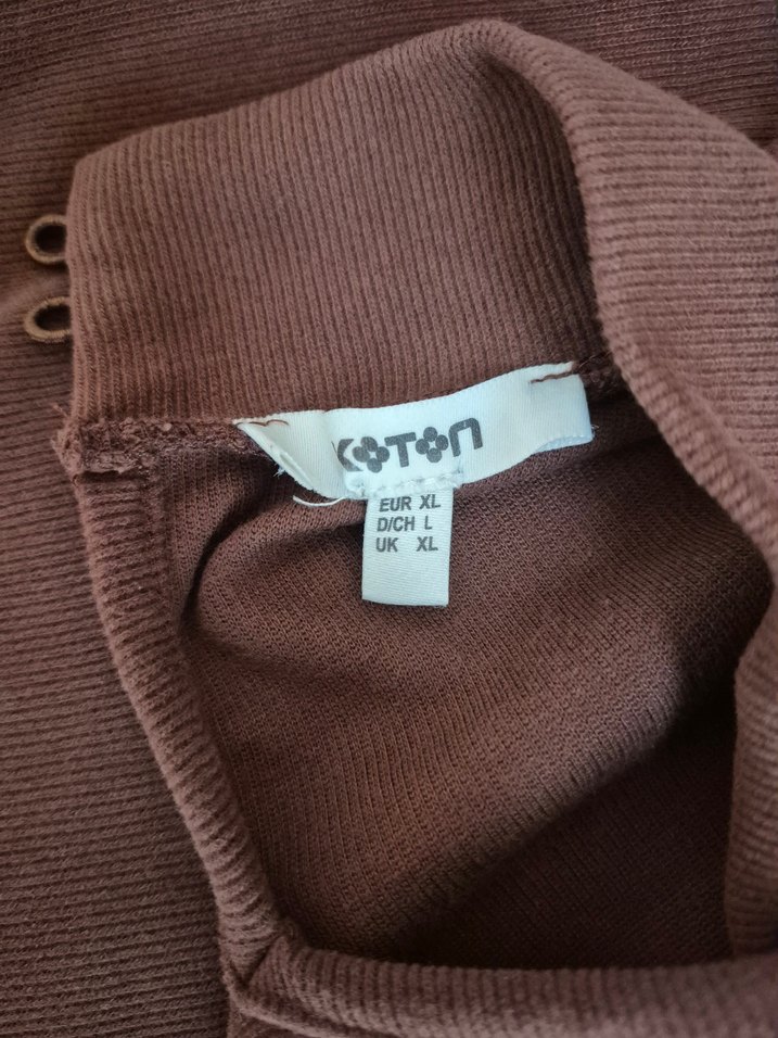 Kadın Kahverengi Uzun Kollu Triko Elbise - Görsel 4