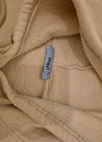 Bej Kapüşonlu Kadın Sweatshirt - Görsel 4