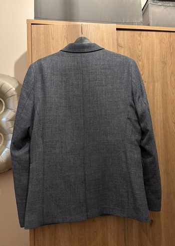 Erkek Gri Düğmeli Modern Klasik Takım Ceketi - Görsel 5