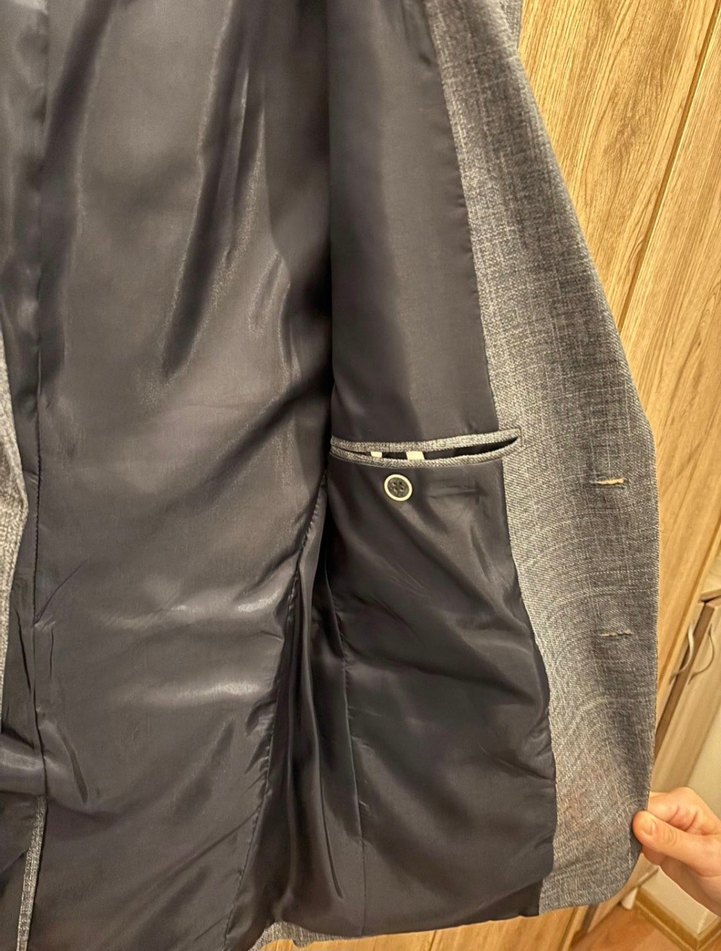 Erkek Gri Düğmeli Modern Klasik Takım Ceketi - Görsel 2