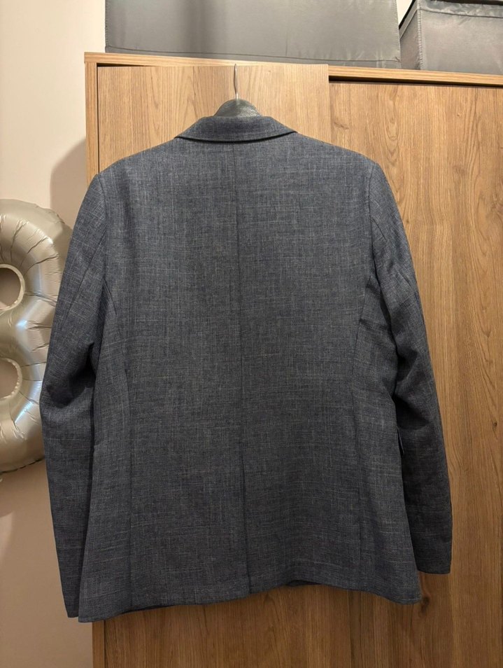 Erkek Gri Düğmeli Modern Klasik Takım Ceketi - Görsel 5