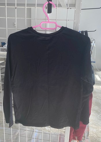 Kız Çocuk Siyah Uzun Kollu Goth Tişört - Görsel 3