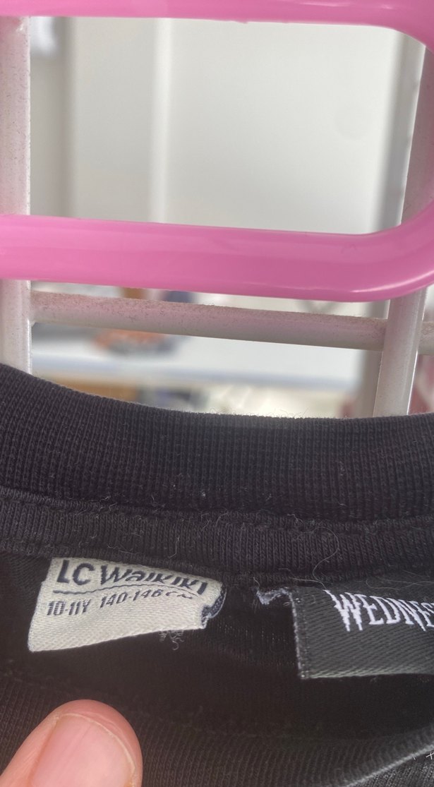 Kız Çocuk Siyah Uzun Kollu Goth Tişört - Görsel 2