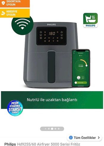 Beden Philips Gri Dijital Fritöz ve Izgara
