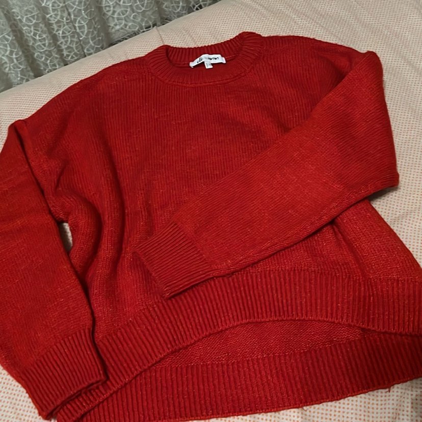 Kadın Kırmızı Örgü Salaş Kazak - Görsel 2