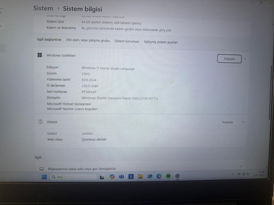Lenovo Dizüstü Işıklı Bilgisayar - Görsel 4