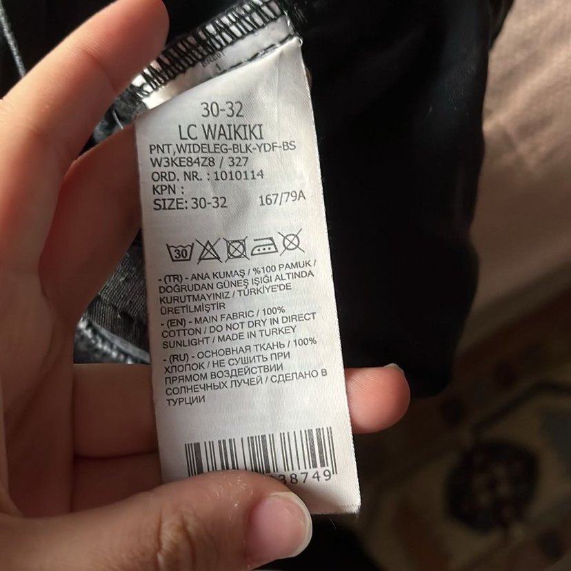 Gri Bol Kesim Kadın Denim Pantolon - Görsel 4