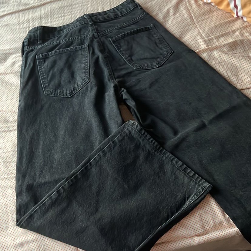 Gri Bol Kesim Kadın Denim Pantolon - Görsel 2