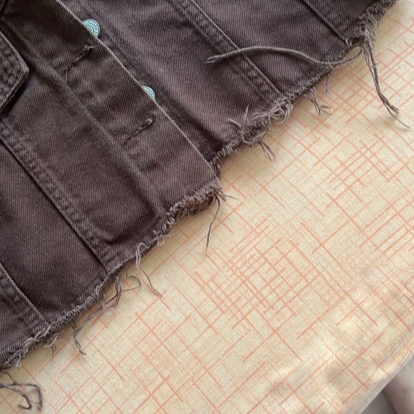 Kahverengi Kısa Kot Ceket - Görsel 3