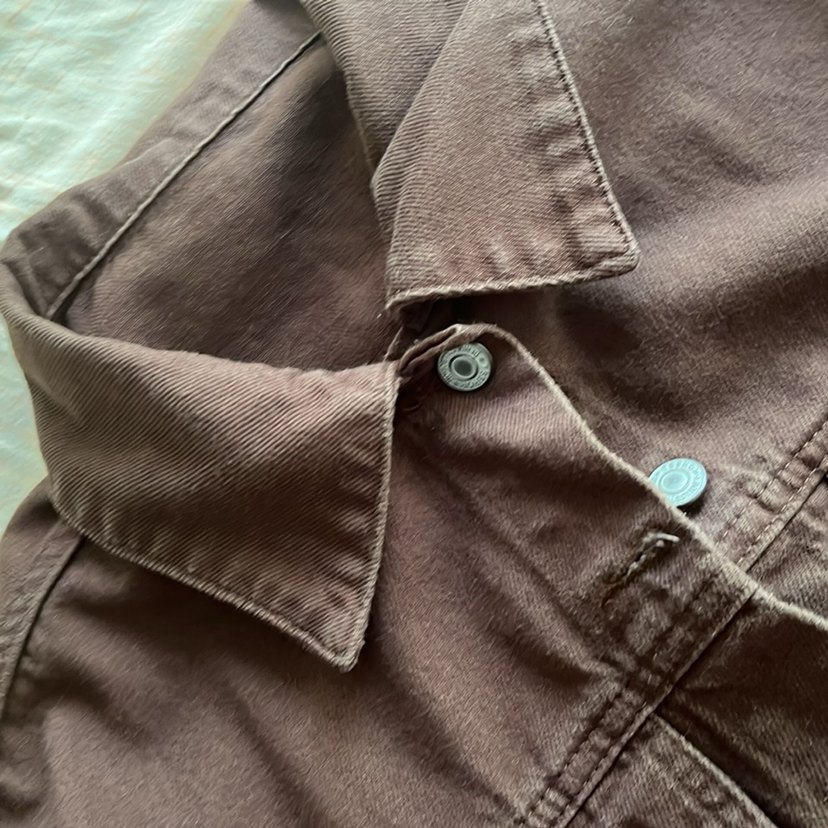 Kahverengi Kısa Kot Ceket - Görsel 4