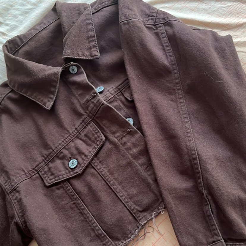 Kahverengi Kısa Kot Ceket - Görsel 2