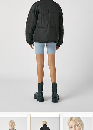 s Beden siyah Renk Pull and bear şişme mont